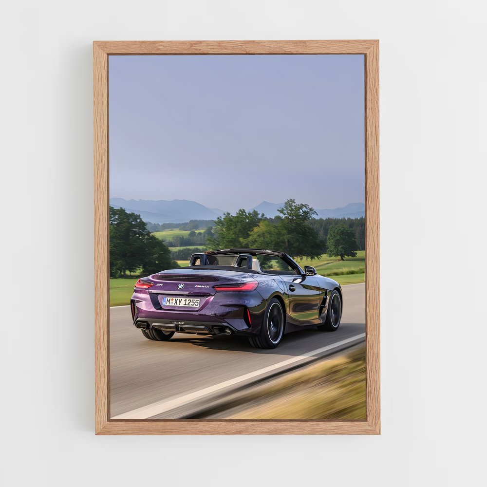 Poster Vitesse Pourpre – affiche BMW (vue 4)